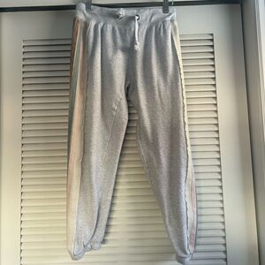 Ocean Drive Gray Kids Joggers with Pastel Stripes